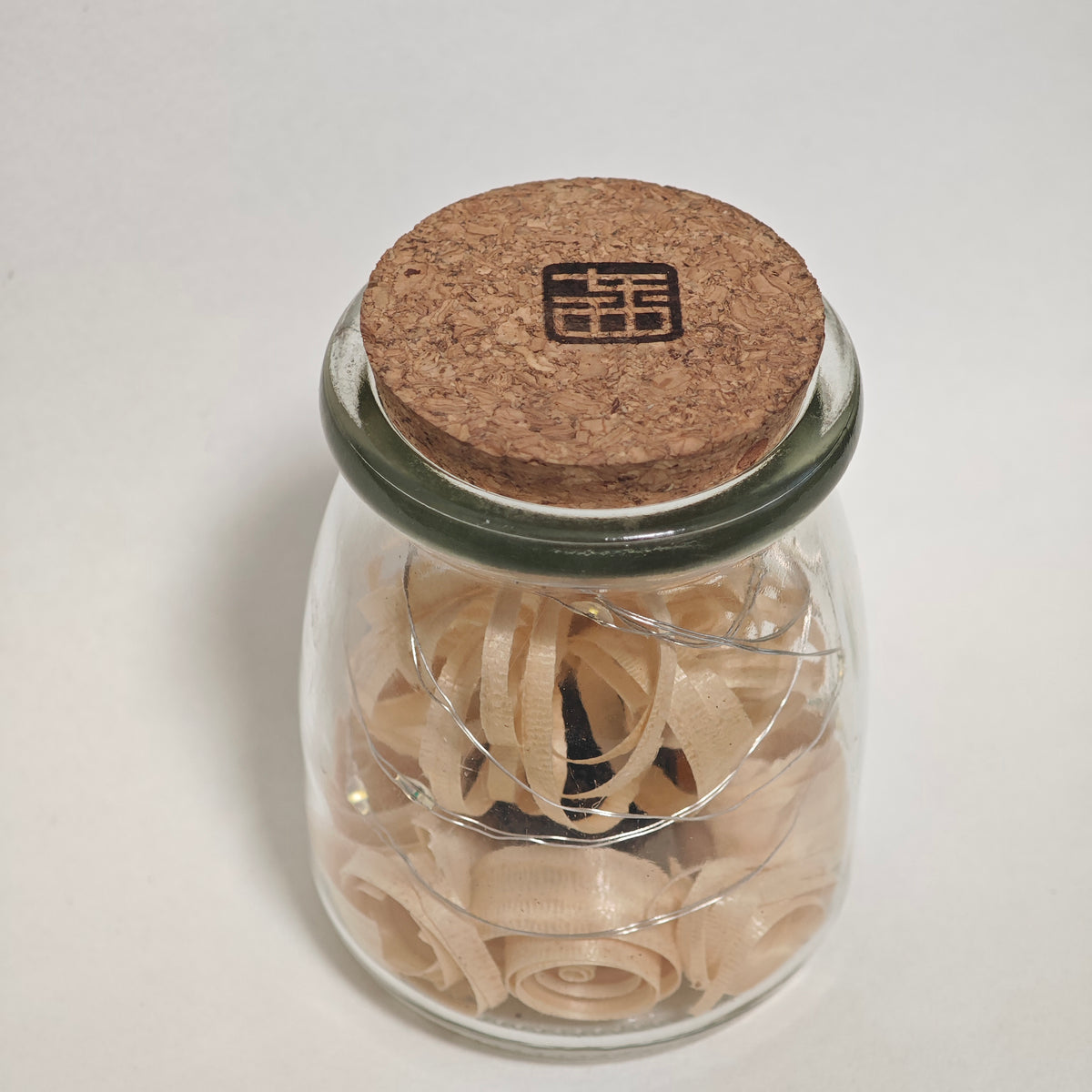 Romantic Rose Jar Night Light – Warm Fairy Lights in a Glass Jar